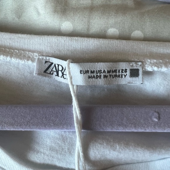 ZARA WHITE RUFFLE BLOUSE - Picture 3 of 3